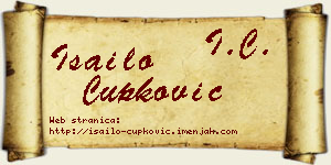 Isailo Čupković vizit kartica